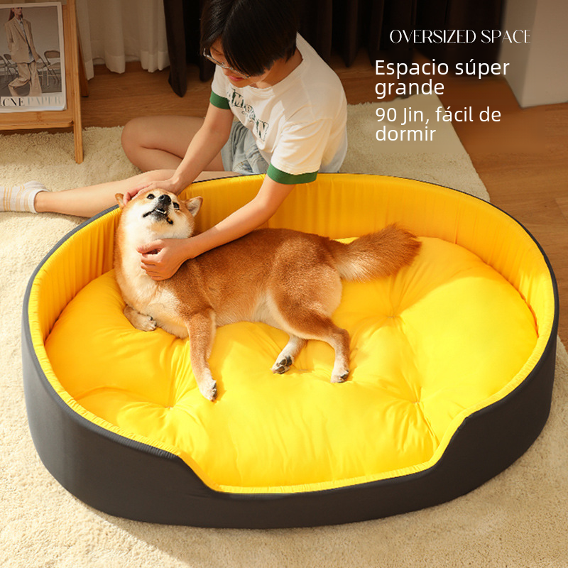 All-Season Pet Haven Bed with Washable Cover