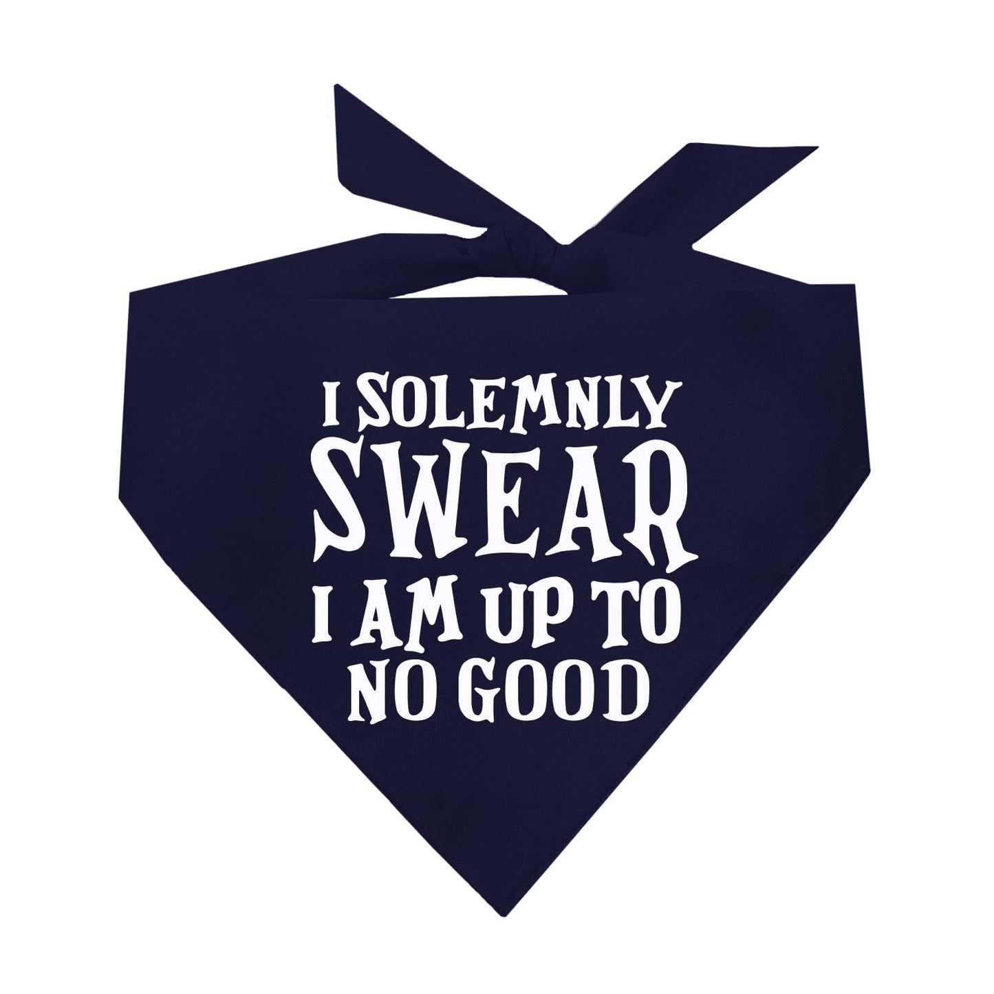 I Solemnly Swear I Am Up to No Good Dog Bandana (Navy OS 1101)